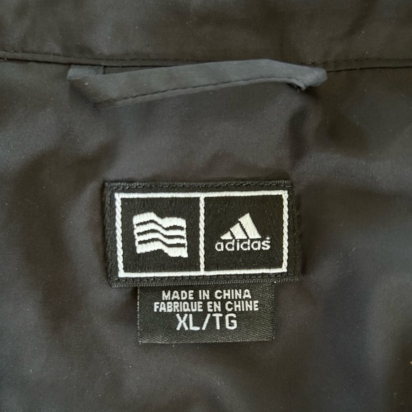 🔥Adidas | Men’s black Climaproof zipper front rain jacket side zipper pockets XL - Picture 7 of 12